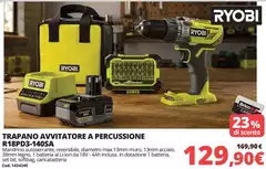 Ryobi - Trapano Avvitatore A Percussione R18pd3-1405a Ryobi - Trapano Avvitatore A Percussione R18pd3-1405a