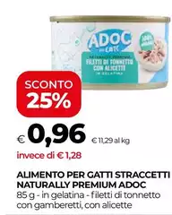 Adoc - Alimento Per Gatti Straccetti Naturally Premium Adoc - Alimento Per Gatti Straccetti Naturally Premium