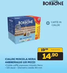 Caffe Borbone - Cialde Miscela Nera 44BNERA110 115 Pezzi Caffe Borbone - Cialde Miscela Nera 44BNERA110 115 Pezzi