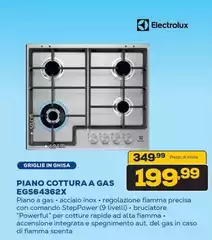 Electrolux - Piano Cottura A Gas EGS64362X Electrolux - Piano Cottura A Gas EGS64362X