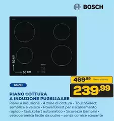 Bosch - Piano Cottura A Induzione Pug611aa5e Bosch - Piano Cottura A Induzione Pug611aa5e