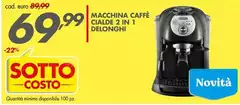 De Longhi - Macchina Caffè Cialde 2 In 1
