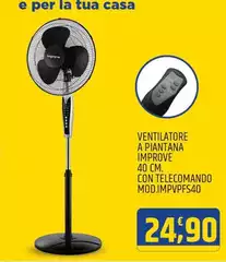 Casa - Ventilatore A Piantana Improve 40 Cm. Con Telecomando Mod.IMPVPFS40 Casa - Ventilatore A Piantana Improve 40 Cm. Con Telecomando Mod.IMPVPFS40