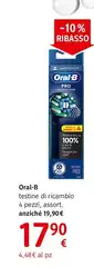 Oral-B - Testine Di Ricambio 4 Pezzi, Assort.
