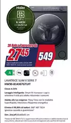 Haier - HW90-B1436ZGTGUIT lavatrice Caricamento frontale 549 L A252 F Bianco Haier - HW90-B1436ZGTGUIT lavatrice Caricamento frontale 549 L A252 F Bianco