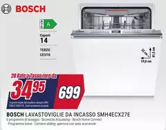 Bosch - Lavastoviglie Da Incasso Smh4ecx27e Bosch - Lavastoviglie Da Incasso Smh4ecx27e