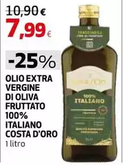 Costa d'Oro - Olio Extra Vergine Di Oliva Fruttato 100% Italiano Costa d'Oro - Olio Extra Vergine Di Oliva Fruttato 100% Italiano