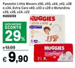 Huggies - Pannolini Little Movers O X34, Extra Care O Mutandina Huggies - Pannolini Little Movers O X34, Extra Care O Mutandina
