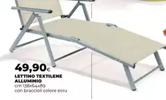 Lettino Textilene Alluminio Lettino Textilene Alluminio