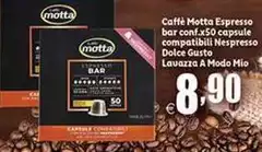 Motta - Caffè Espresso Bar Cont.X50 Capsule Compatibili Nespresso Dolce Gusto Lavazza A Modo Mio Motta - Caffè Espresso Bar Cont.X50 Capsule Compatibili Nespresso Dolce Gusto Lavazza A Modo Mio