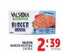 Valsoia - Burger Vegetale Valsoia - Burger Vegetale