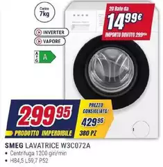 Smeg - Lavatrice W3C072A Smeg - Lavatrice W3C072A