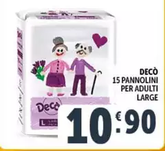 Decò - 15 Pannolini Per Adulti Large Decò - 15 Pannolini Per Adulti Large