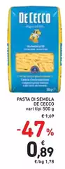 De Cecco - Pasta Di Semola De Cecco - Pasta Di Semola