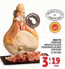 Beretta - Prosciutto DOP Stagionato 16 Mesi Con Osso Beretta - Prosciutto DOP Stagionato 16 Mesi Con Osso