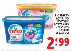 Bio Presto - Detersivo Lavatrice Power Caps Classico Bio Presto - Detersivo Lavatrice Power Caps Classico