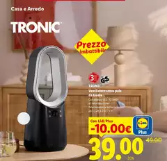 Tronic - Ventilatore Senza Pale Da Tavolo Tronic - Ventilatore Senza Pale Da Tavolo