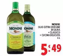 Monini - Olio Extra Vergine Di Oliva Classico/Cucina Delicata Monini - Olio Extra Vergine Di Oliva Classico/Cucina Delicata