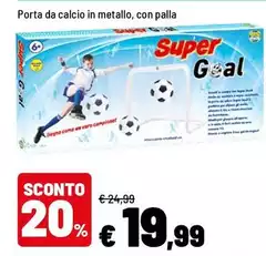 Porta Da Calcio In Metallo, Con Palla Porta Da Calcio In Metallo, Con Palla