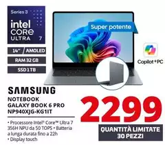 Samsung - Notebook Galaxy Book 6 Pro NP940XJG-KG1IT Samsung - Notebook Galaxy Book 6 Pro NP940XJG-KG1IT
