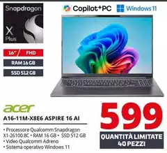 Acer - A16-11M-X8E6 Aspire 16 AI Acer - A16-11M-X8E6 Aspire 16 AI