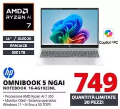 HP - Omnibook 5 NGAI Notebook 16-AG1023NL HP - Omnibook 5 NGAI Notebook 16-AG1023NL