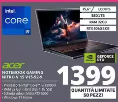Acer - Notebook Gaming Nitro V 15 V15-52-9 Acer - Notebook Gaming Nitro V 15 V15-52-9