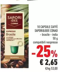 Sapori - 10 Capsule Caffè