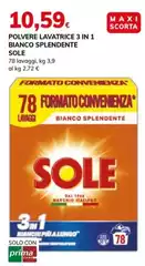 Sole - Polvere Lavatrice 3 In 1 Bianco Splendente Sole - Polvere Lavatrice 3 In 1 Bianco Splendente