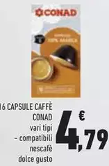 Conad - 6 Capsule Caffè Conad - 6 Capsule Caffè