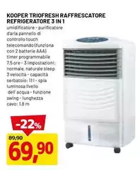 Kooper - Triofresh Raffrescatore Refrigeratore 3 In 1