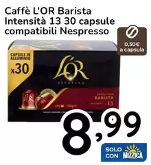 L'Or - Caffè Barista Intensità 13 30 Capsule Compatibili Nespresso L'Or - Caffè Barista Intensità 13 30 Capsule Compatibili Nespresso