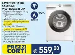 Samsung - Lavatrice 11 Kg Ww11dg6b85lh Samsung - Lavatrice 11 Kg Ww11dg6b85lh