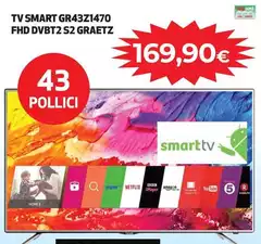 TCL - Smart Tv Gr43z1470 Fhd Dvbt2 S2 Graetz TCL - Smart Tv Gr43z1470 Fhd Dvbt2 S2 Graetz
