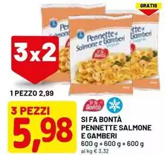 Si fa bontà - Pennette Salmone E Gamberi Si fa bontà - Pennette Salmone E Gamberi