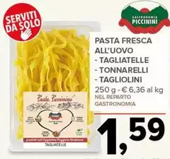 Pasta Fresca All'Uovo, Tagliatelle, Tonnarelli, Tagliolini