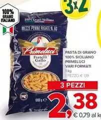 Primeluci - Pasta Di Grano 100% Siciliano  Vari Formati