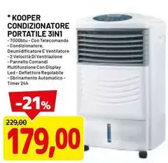 Kooper - Condizionatore Portatile 3IN1- Kooper - Condizionatore Portatile 3IN1-