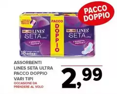 Lines - Assorbenti Seta Ultra Pacco Doppio Lines - Assorbenti Seta Ultra Pacco Doppio