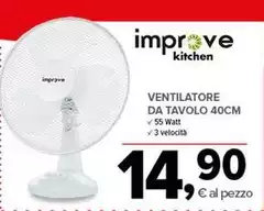 Improve - Ventilatore Da Tavolo 40cm