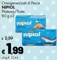Nipiol - Omogeneizzati Di Pesce Platessa/ Trota Nipiol - Omogeneizzati Di Pesce Platessa/ Trota