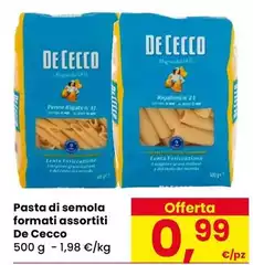 De Cecco - Pasta Di Semola Formati Assortiti De Cecco - Pasta Di Semola Formati Assortiti
