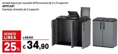 Art Plast - Armadi Bassi Per Raccolta Differenziata Da O 3 Coperchi Art Plast - Armadi Bassi Per Raccolta Differenziata Da O 3 Coperchi