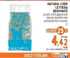 Natural - Lettiera