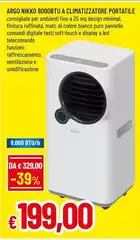 Argo - Nikko 800btu A Climatizzatore Portatile Argo - Nikko 800btu A Climatizzatore Portatile