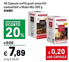 Kimbo - 40 Capsule Caffé Gusti Assortiti Compatibili A Modo Mio Kimbo - 40 Capsule Caffé Gusti Assortiti Compatibili A Modo Mio