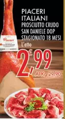 Piaceri Italiani - Prosciutto Crudo San Daniele Dop Stagionato 18 Mesi Piaceri Italiani - Prosciutto Crudo San Daniele Dop Stagionato 18 Mesi