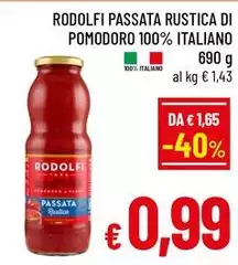 Rodolfi - Passata Rustica Di Pomodoro 100% Italiano Rodolfi - Passata Rustica Di Pomodoro 100% Italiano