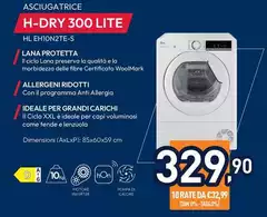 Hoover - Asciugatrice H-Dry 300 Lite HL EH10N2TE-S Hoover - Asciugatrice H-Dry 300 Lite HL EH10N2TE-S