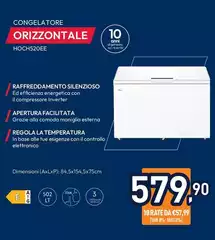 Hoover - Congelatore Orizzontale HOCH520EE Hoover - Congelatore Orizzontale HOCH520EE